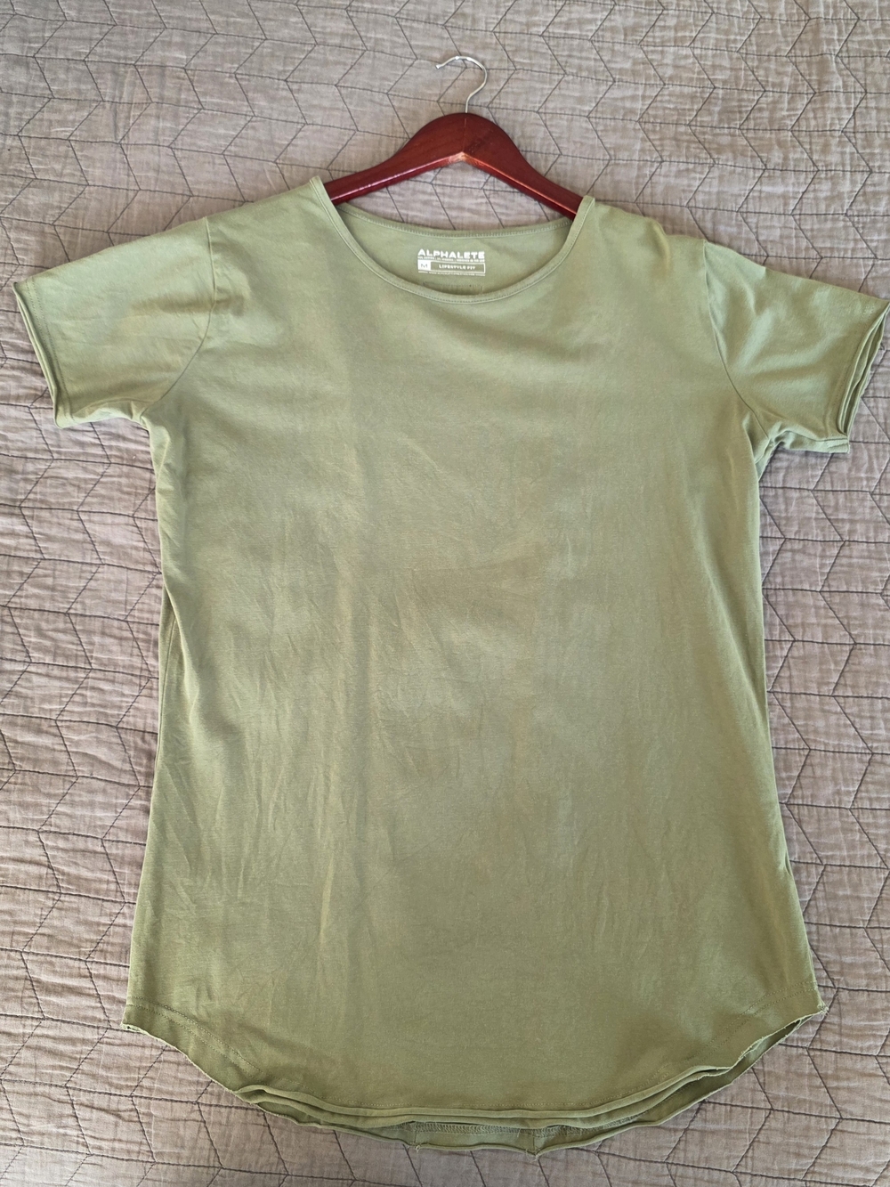 Alphalete Men's Scoop Neck Tee - M - Honeydew Green